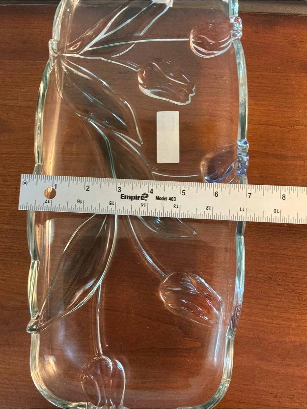 Mikasa Clear Glass Tulip Vanity Tray